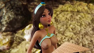 Disney Futa - Raya gets creampied apart from Jasmine - 3D Porn