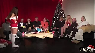 Old Young Orgy 9 Old Boys 2 Teenagers hardcore Christmas group have sexual intercourse gut