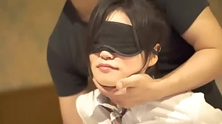 Very cute and jocular japanese teen tingling blind